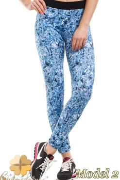 Wyszczuplające legginsy sportowe we wzory - model 2